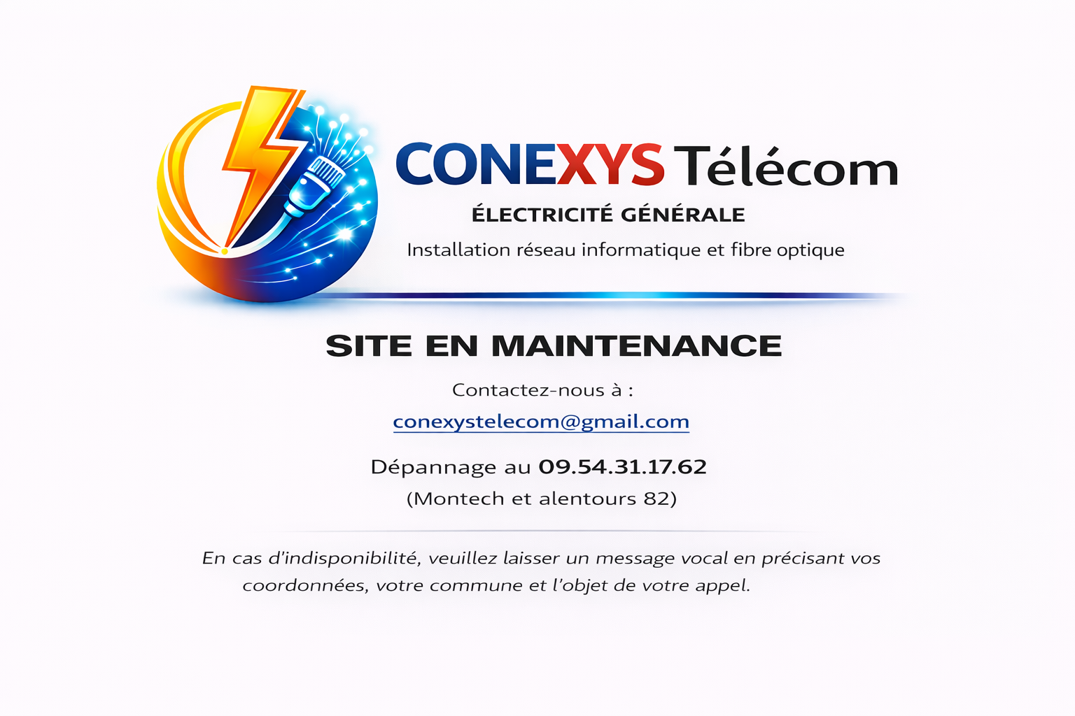 CONEXYS Telecom - Site en maintenance